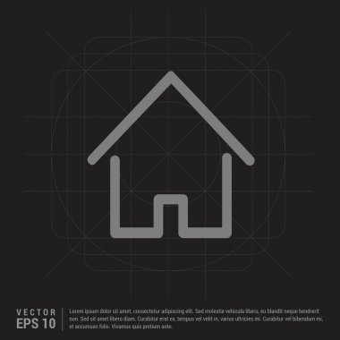 Siyah arkaplanda ev simgesi