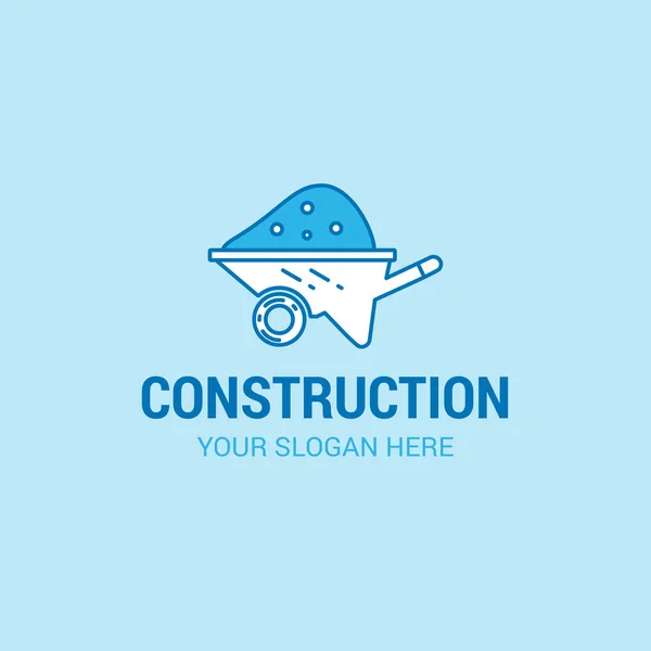 Logotipo Del Día Del Trabajo Con Fondo Azul Claro Ilustración — Archivo Imágenes Vectoriales