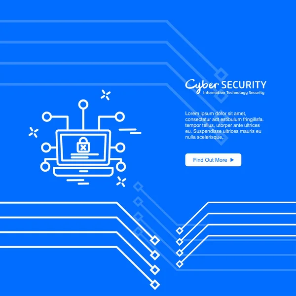 Cyber Security Design Kreativní Design Logo — Stockový vektor