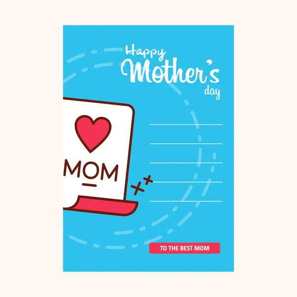 Ευτυχισμένος Μητέρες Ημέρα Διακοσμητικά Ευχετήρια Κάρτα Γράμματα — Διανυσματικό Αρχείο