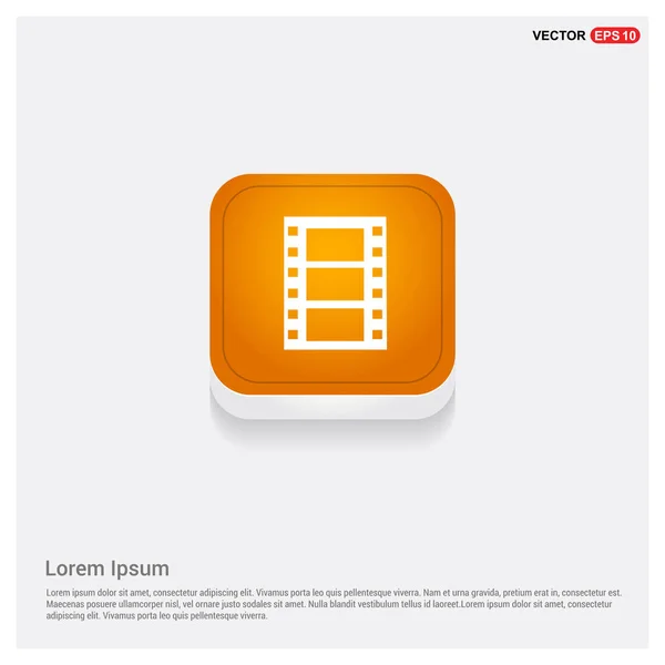 Film Strip Pictogram Oranje Abstracte Web Knop — Stockvector