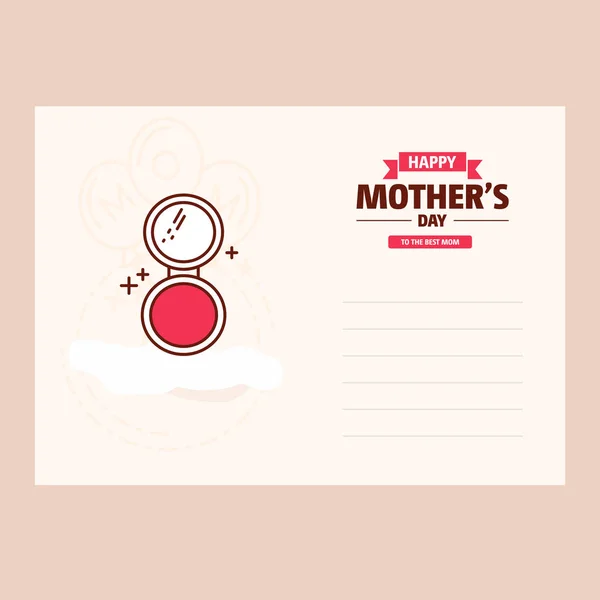 Mutlu Anneler Günü Tipografik Tasarım Tebrik Kartı Vektör Illüstrasyon — Stok Vektör