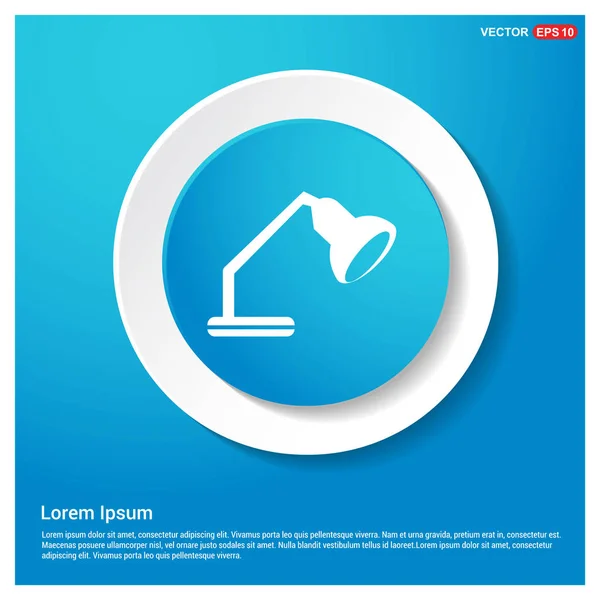 Ícone Lâmpada Abstrato Azul Web Adesivo Botão Ilustração Vetorial —  Vetores de Stock