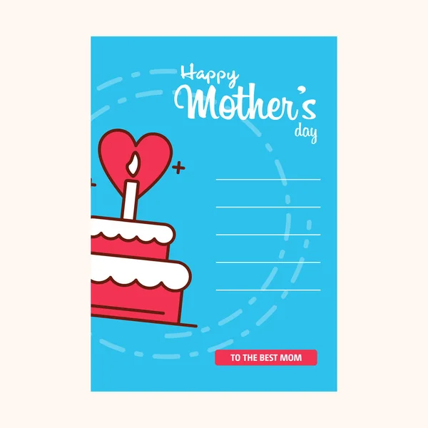 Happy Mothers Day Decorative Greeting Card Lettering — Stock Vector