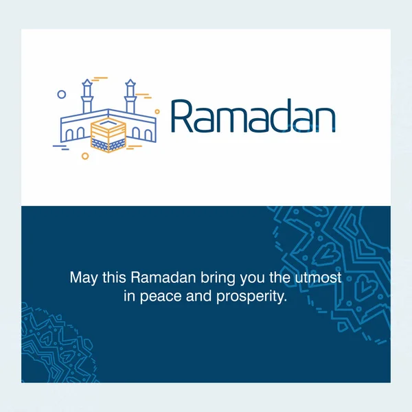 Дизайн Праздничных Открыток Рамадана — стоковый вектор
