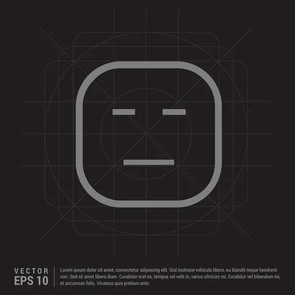 Icône Smiley Sur Fond Noir — Image vectorielle