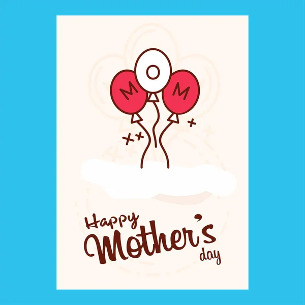 happy mother's day sweet background,greeting card, Flat design. can be add text. Vector illustration