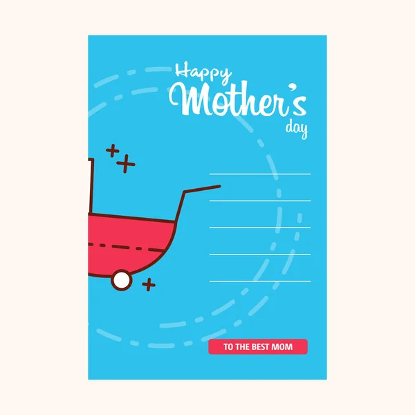 Happy Mothers Day Typographical Design Greeting Card Vector Illustration — Stock Vector