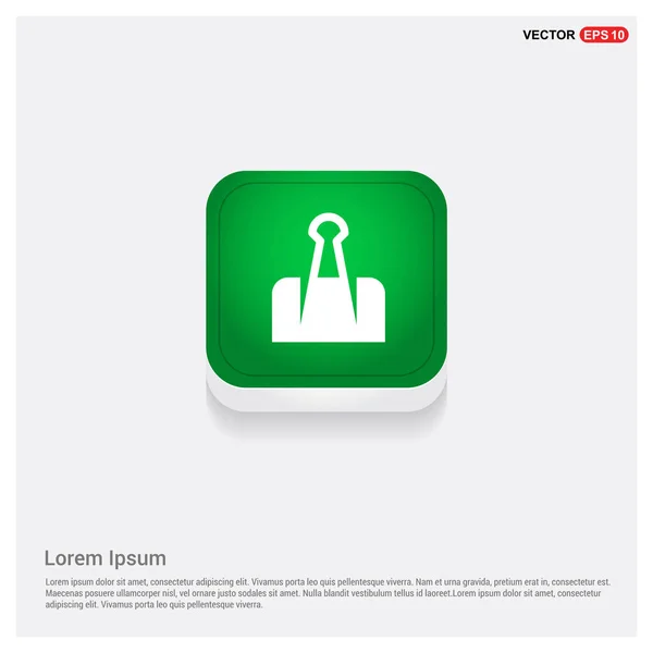 Κουμπί Web Πράσινο Εικονίδιο Συνδετήρα — Διανυσματικό Αρχείο