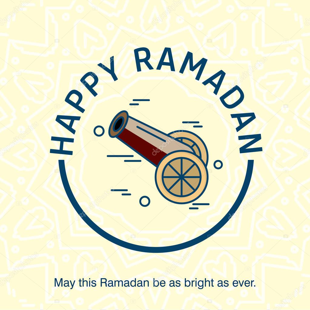 Colorful Ramadan holiday greeting card design 