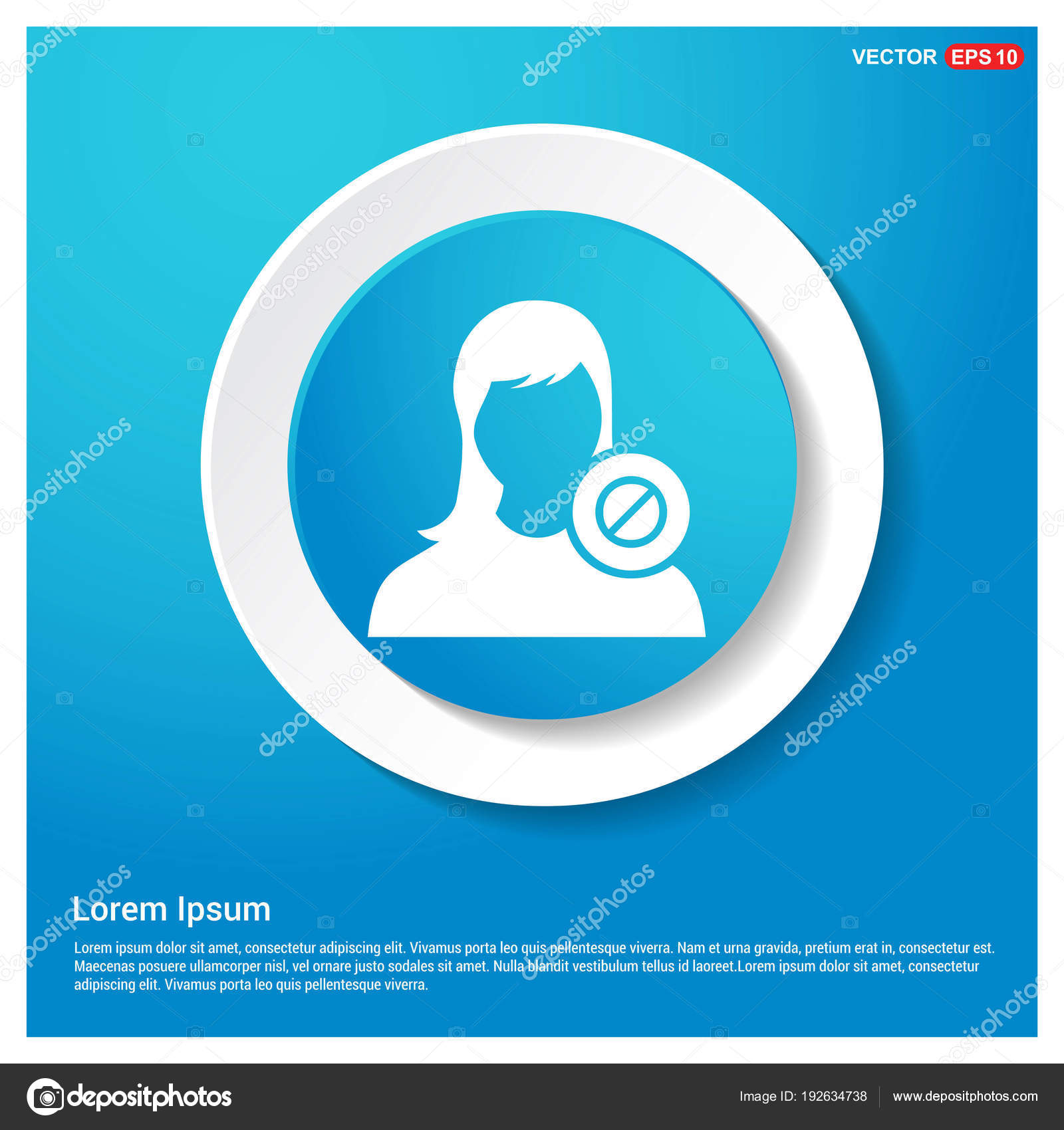 Bloquear Icono Usuario Sobre Fondo Azul Vector de stock #192634738 de  ©ibrandify, image size:1600x1700