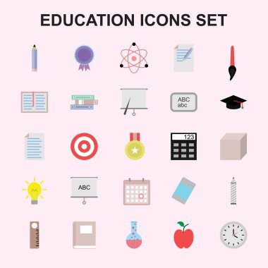 dizi eğitim simgeler, vektör, illüstrasyon