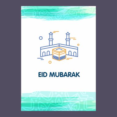 Renkli Ramazan tatil tebrik kartı tasarımı 