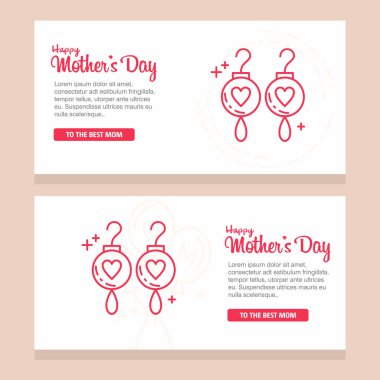 mutlu anne gün reklam afiş, vektör, illüstrasyon 