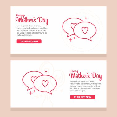 Mutlu anneler günü hat arka plan. Vektör çizim