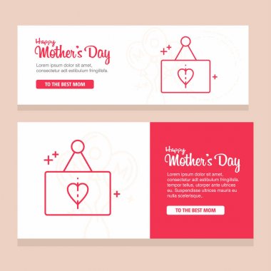 Anneler Günü tebrik kartı çiçeği çiçek ile. Vektör çizim