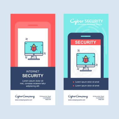 Siber güvenlik bayrağı tasarım vektörü 