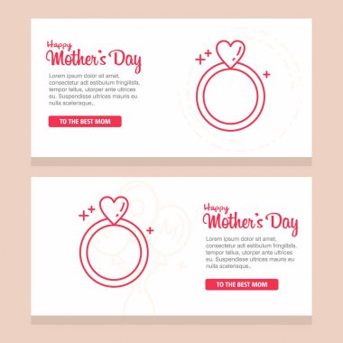 mutlu anne gün reklam afiş, vektör, illüstrasyon 
