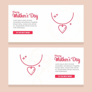 mutlu anne gün reklam afiş, vektör, illüstrasyon 