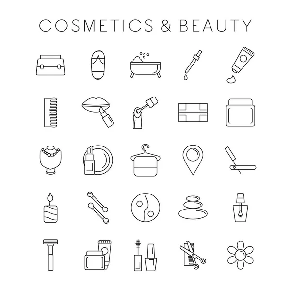 Set Cosmetic Beauty Icons Vector Illustration — Stock Vector