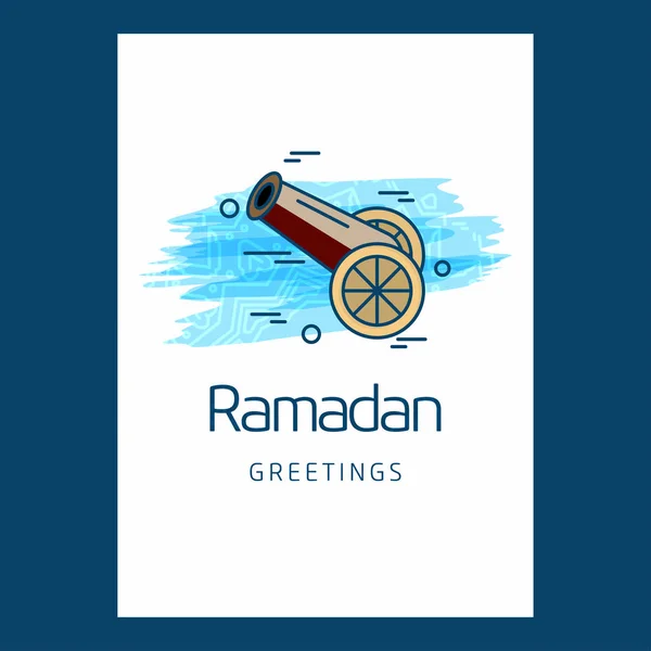 Colorat Ramadan Concediu Felicitări Design — Vector de stoc