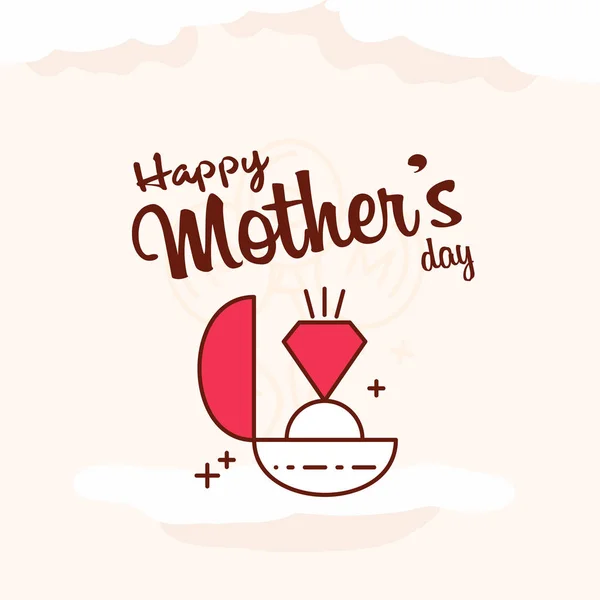 happy Mothers day typographical design greeting card, vector, illustration