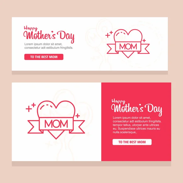 happy mother day advertisement banners, vector, illustration