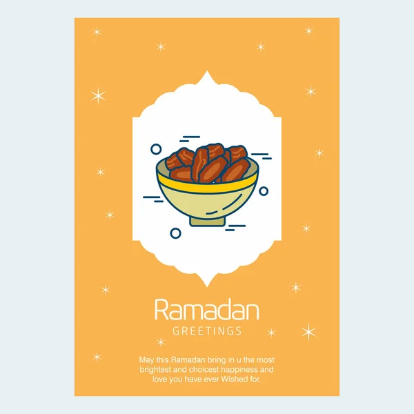 Barevné Ramadánu Holiday Greeting Card Design — Stockový vektor