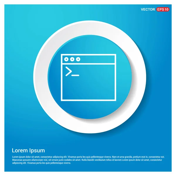 Application Window Interface Icon Abstract Blue Web Sticker Button Vector — Stock Vector