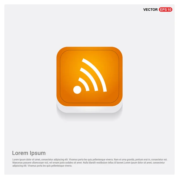 Icono Naranja Botón Web Abstracto — Archivo Imágenes Vectoriales