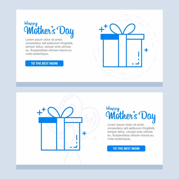 Щасливий День Матері Рекламні Банери Вектор Ілюстрація — стоковий вектор