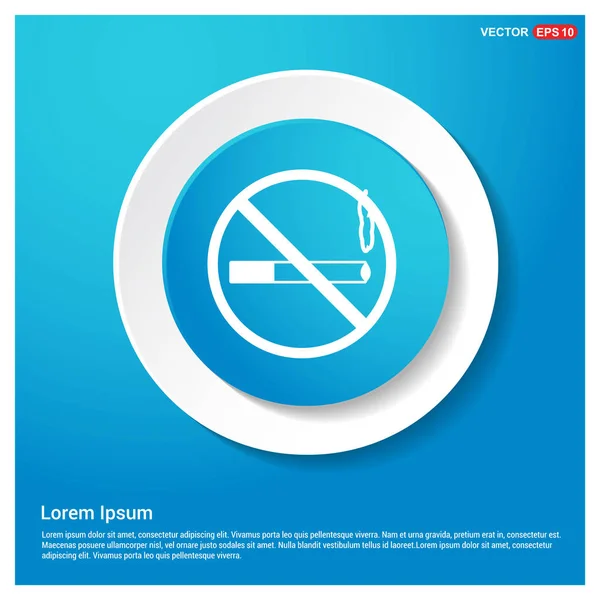 禁煙アイコン抽象的なブルー Web ステッカー ボタン ベクトル図 — ストックベクタ