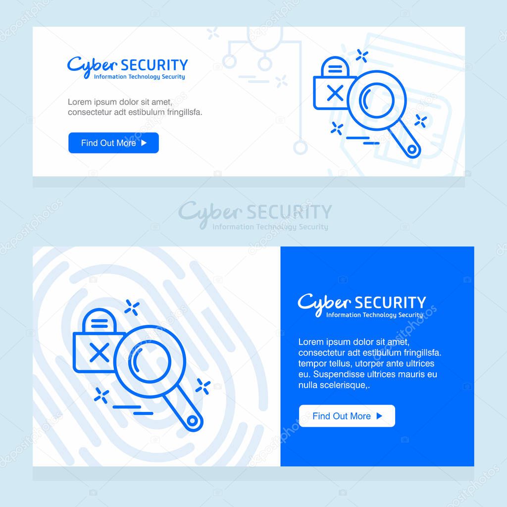 Cyber security design with creative design and logo