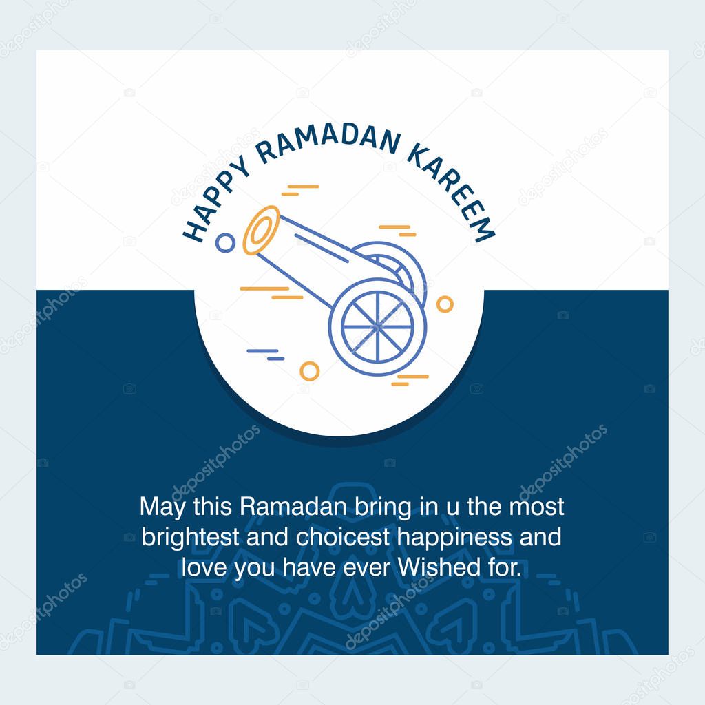 Colorful Ramadan holiday greeting card design 