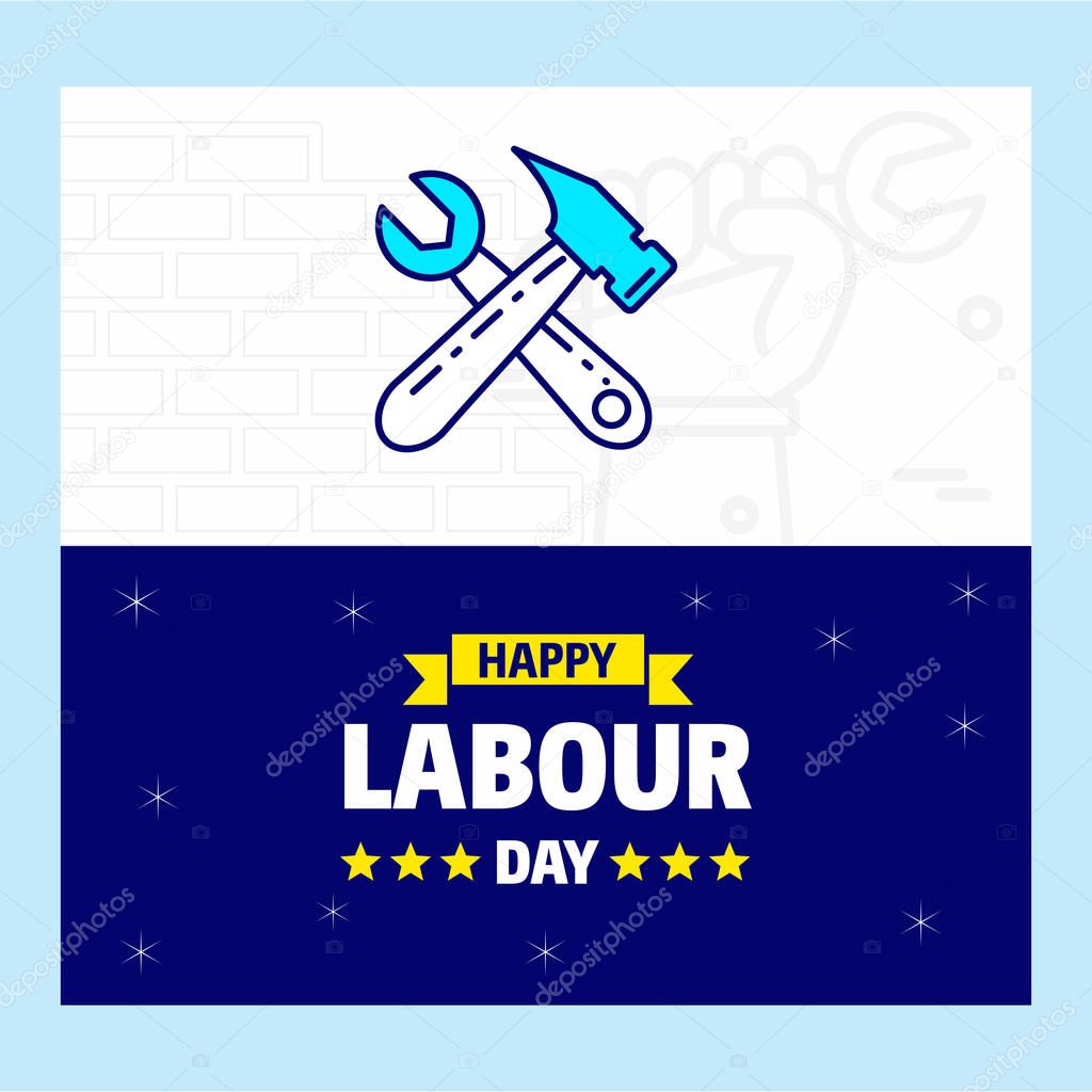 Happy Labour day design 