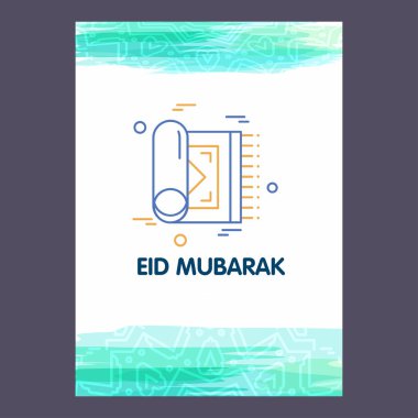 Renkli Ramazan tatil tebrik kartı tasarımı 