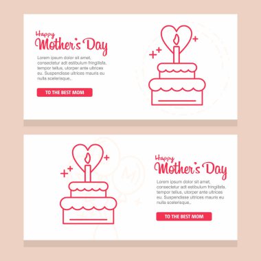 Mutlu anneler günü hat arka plan. Vektör çizim