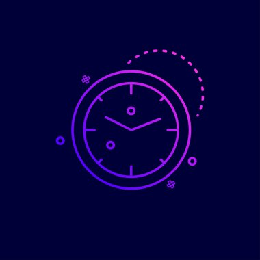 Mavi arkaplan ile siber suç neon simgesi 