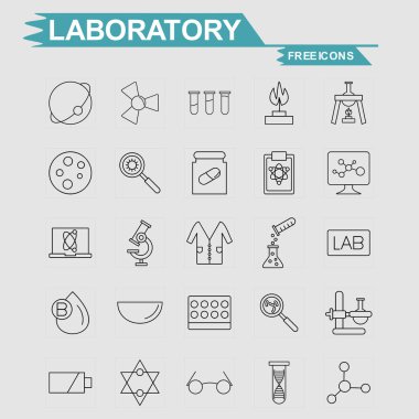 dizi Labortory simgeler, vektör, illüstrasyon