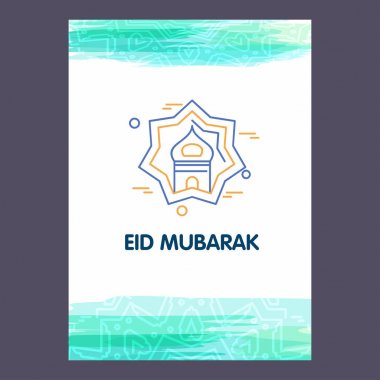 Renkli Ramazan tatil tebrik kartı tasarımı 