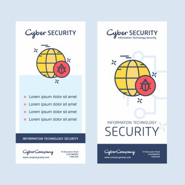 Siber güvenlik tasarımı yaratıcı tasarım ve logo ile 