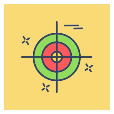 Sarı arka plan üzerinde renkli siber güvenlik yaratıcı simgesi 