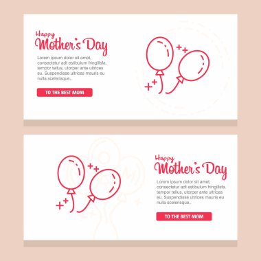 Anneler Günü tebrik kartı çiçeği çiçek ile. Vektör çizim