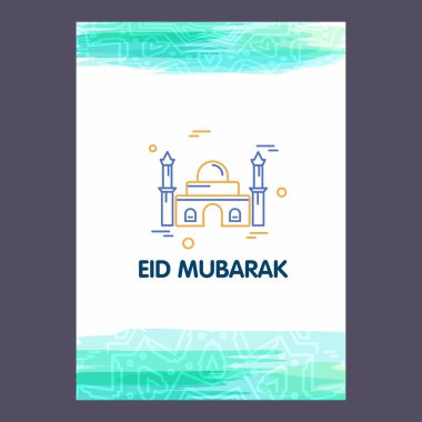 Renkli Ramazan tatil tebrik kartı tasarımı 