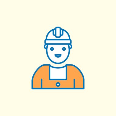 İşçi Bayramı simgesi ile açık renkli renkli vektör çizim 