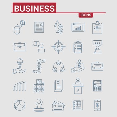 dizi iş ikonları/simgeleri, vektör, illüstrasyon 