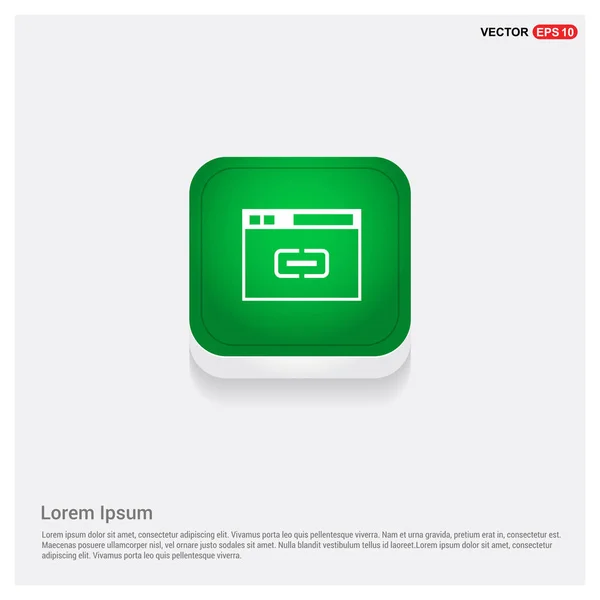 Interfaz Icono Verde Botón Web — Vector de stock