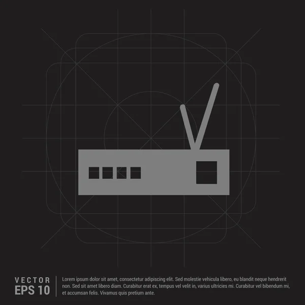 Значок Wifi Черном Фоне — стоковый вектор