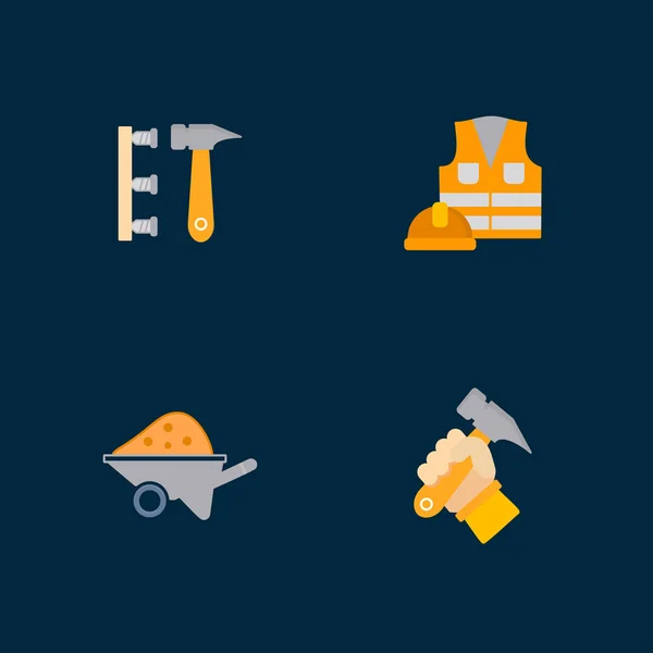 Set Von Symbolen Für Den Tag Der Arbeit Vektor Illustration — Stockvektor
