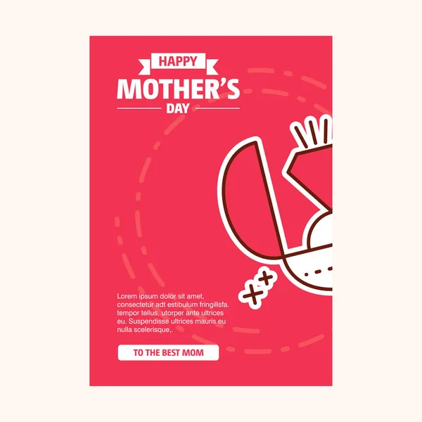 Glücklicher Muttertag Typografisches Design Grußkarte Vektor Illustration — Stockvektor